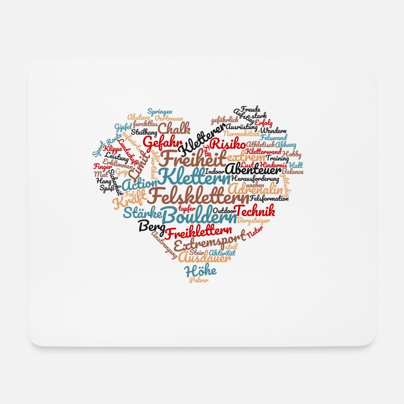 Ich liebe Bouldern - Mousepad (Querformat) - Weiß