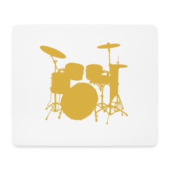 Pop Art Schlagzeuger. Trommelsatz Rock 'N' Roll Geschenke - Mousepad (Querformat) - Weiß - Vorne