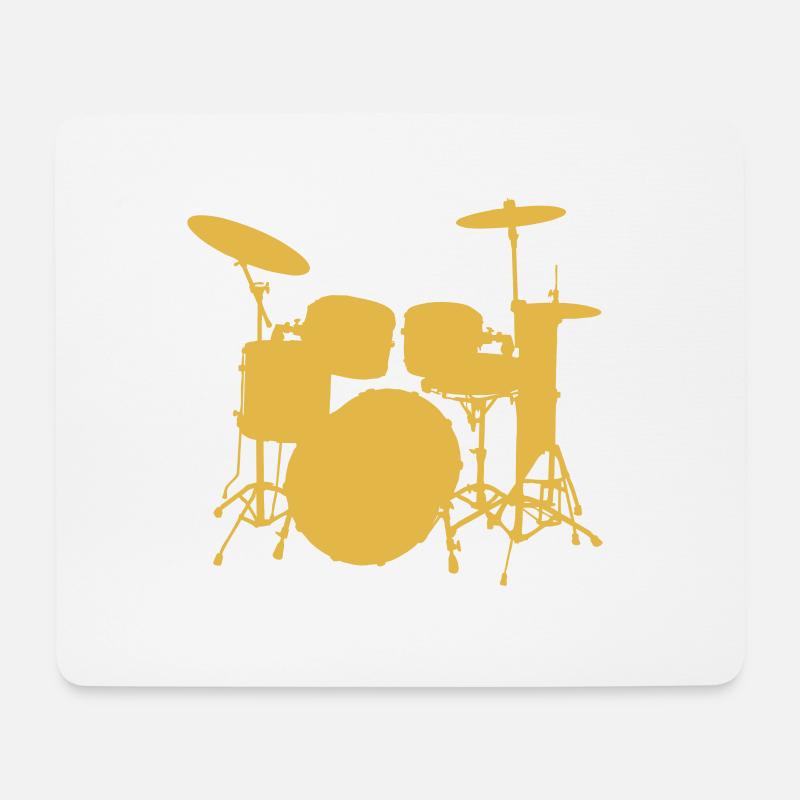Pop Art Schlagzeuger. Trommelsatz Rock 'N' Roll Geschenke - Mousepad (Querformat) - Weiß