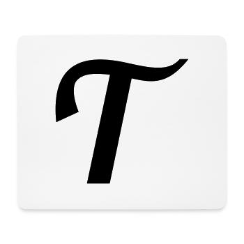 T - Mousepad (Querformat) - Weiß - Vorne