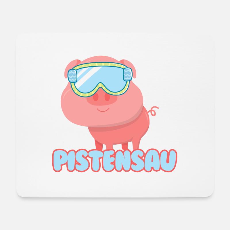 pistensau - Mouse Pad (horizontal) - white