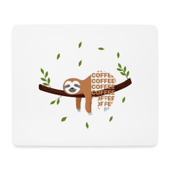 Coffee Sloth/ For Sloths - Mouse Pad (horizontal) - white - Front