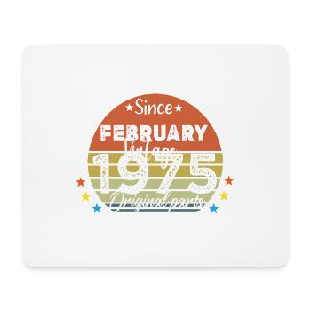 49 Years Old Made In 1975 Vintage February 1975 - Mouse Pad (horizontal) - white - Front