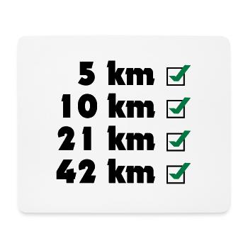 Liste de contrôle du Marathon - Tapis de souris (format paysage) - blanc - Devant