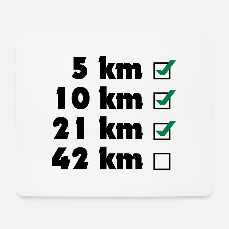 Runner checklist - Mouse Pad (horizontal) - white