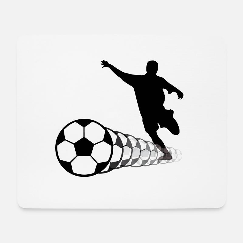 Fußballer Fußball 2c - Mousepad (Querformat) - Weiß