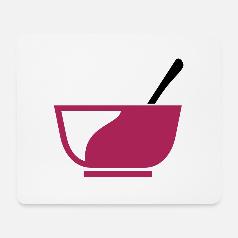 Müslischale zum Frühstück Geschenk - Mousepad (Querformat) - Weiß