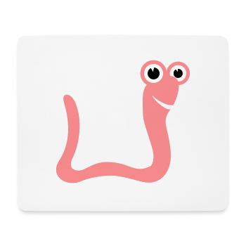 Wurm Schlange - Mousepad (Querformat) - Weiß - Vorne