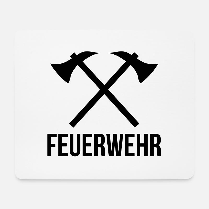 feuerwehr - Mousepad (Querformat) - Weiß