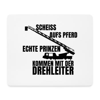 feuerwehr scheiss aufs Pferd echte Prinzen kommen - Mousepad (Querformat) - Weiß - Vorne