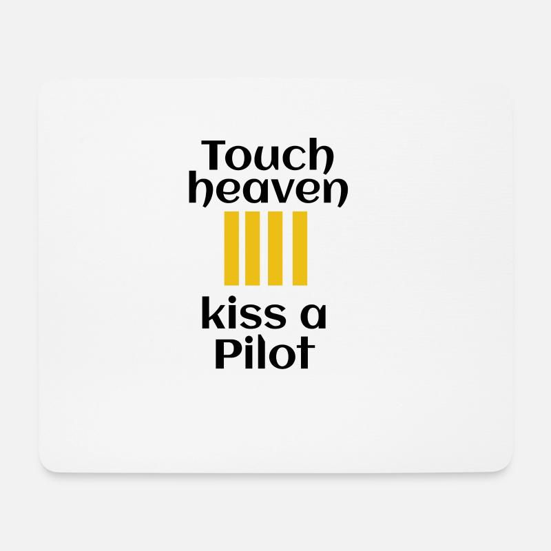 Kiss A Pilot - Mouse Pad (horizontal) - white