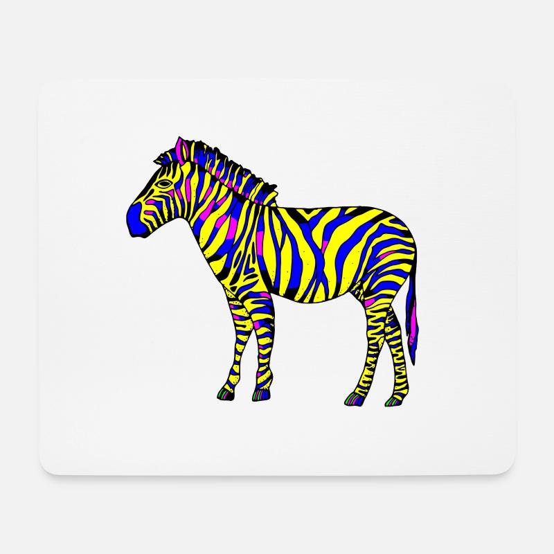 Zebra - Mousepad (Querformat) - Weiß