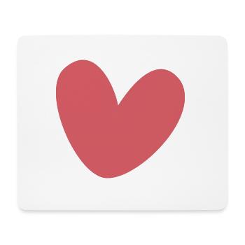 heart - Mouse Pad (horizontal) - white - Front