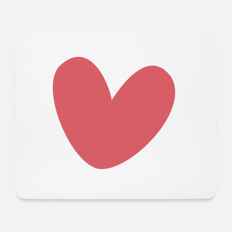 heart - Mouse Pad (horizontal) - white