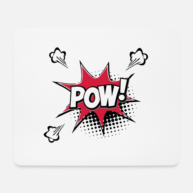 POP ART Design Kunst POW! T-Shirt 19050er 1960er - Mousepad (Querformat) - Weiß