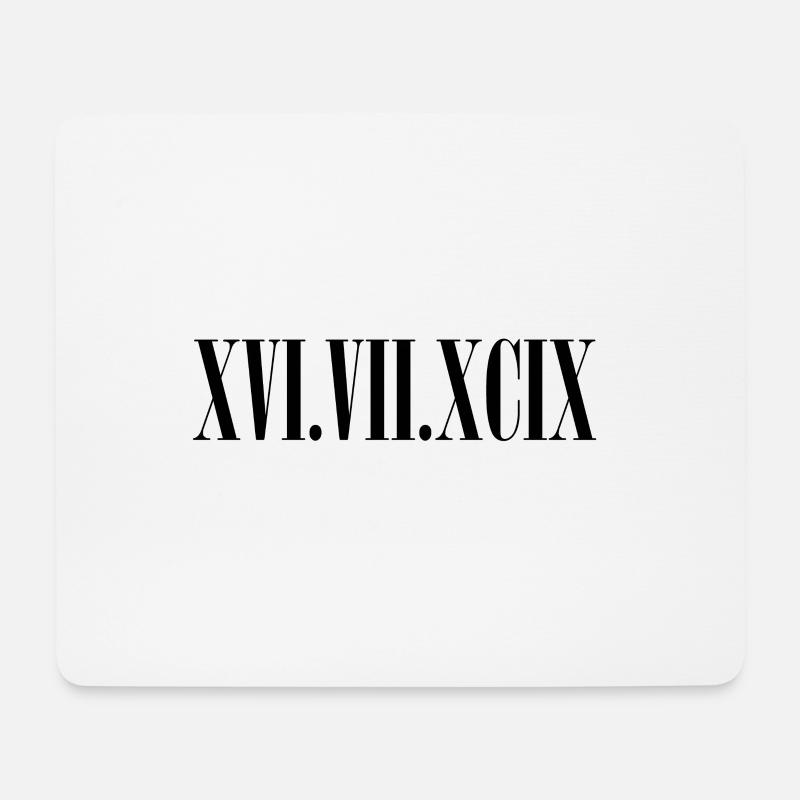 römische Zahlen - Mousepad (Querformat) - Weiß