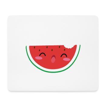 Melon d'eau mignon - Tapis de souris (format paysage) - blanc - Devant