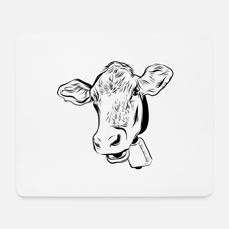Cow cows - Mouse Pad (horizontal) - white