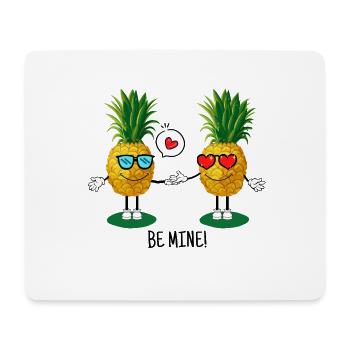 Pineapple Love Couple Be Mine Valentine's Day - Mouse Pad (horizontal) - white - Front