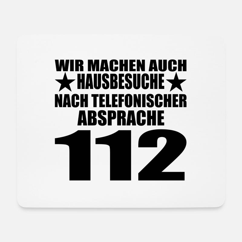 Feuerwehr - Mousepad (Querformat) - Weiß