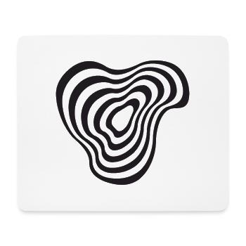 Teil abstrakter Linienformgestaltung - Mousepad (Querformat) - Weiß - Vorne