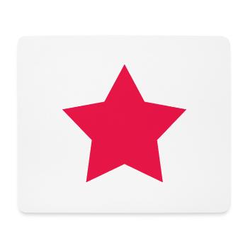 roter Stern, Stern rot, red star - Mousepad (Querformat) - Weiß - Vorne