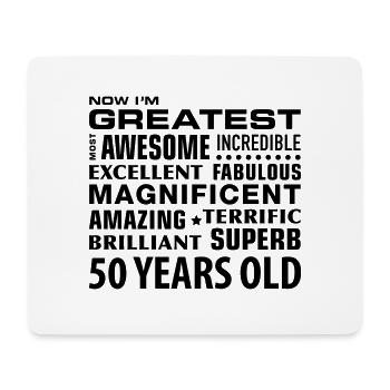greatest awesome superb 50 years 50. Geburtstag - Mousepad (Querformat) - Weiß - Vorne