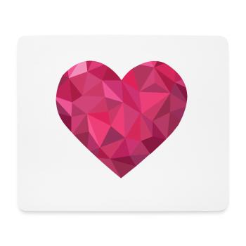 i love you ich liebe dich valentines day heart her - Mousepad (Querformat) - Weiß - Vorne