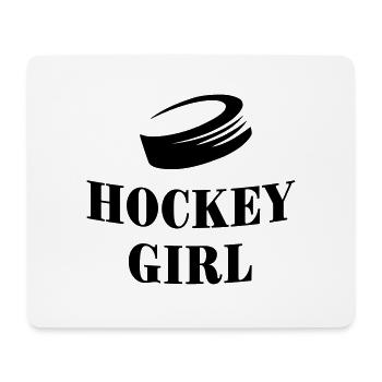 fille de hockey - Tapis de souris (format paysage) - blanc - Devant