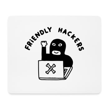 Friendly Hackers Club - Mousepad (Querformat) - Weiß - Vorne