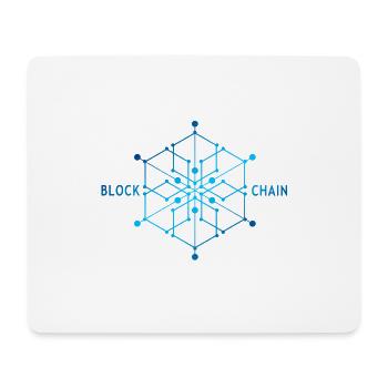 Blockchain Cubic - Mousepad (Querformat) - Weiß - Vorne