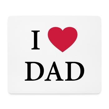 I HEART DAD - LOVE - Mouse Pad (horizontal) - white - Front