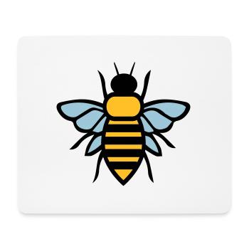 Biene - Mousepad (Querformat) - Weiß - Vorne