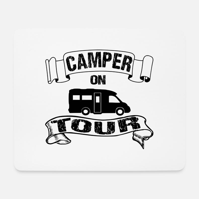 Camping - Mousepad (Querformat) - Weiß