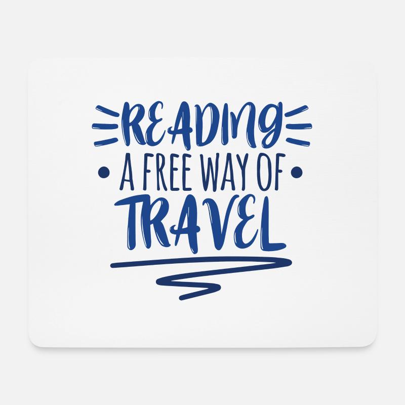 Leseratte Lesen Bücherwurm Buch Bücher Leser - Mousepad (Querformat) - Weiß