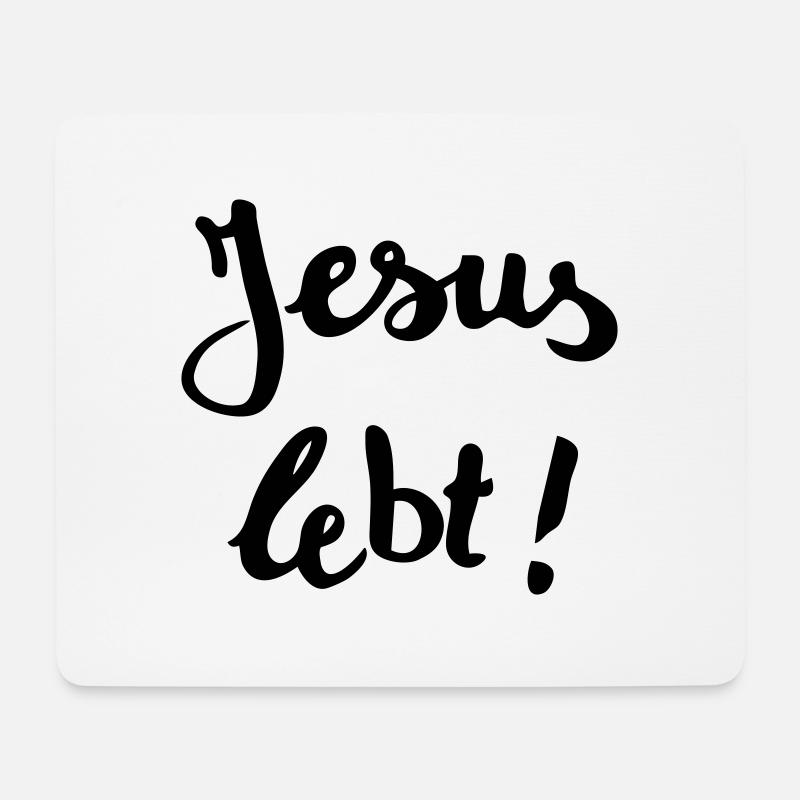 Jesus lebt ! - Mousepad (Querformat) - Weiß