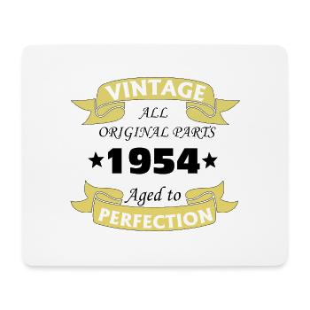 Vintage 1954 70 ans aged to perfection - Tapis de souris (format paysage) - blanc - Devant