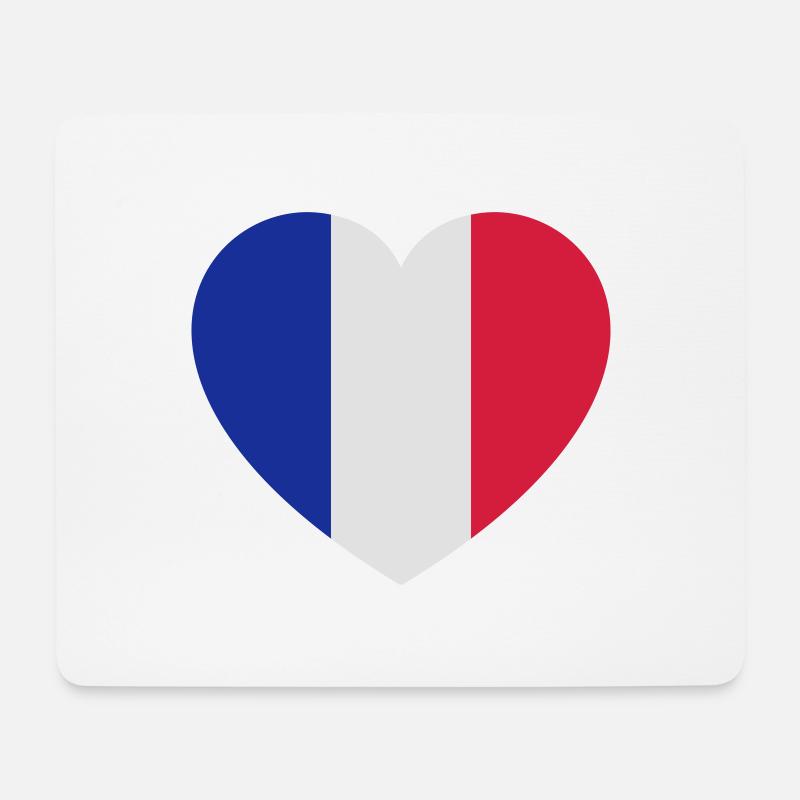 france_3col - Mousepad (Querformat) - Weiß