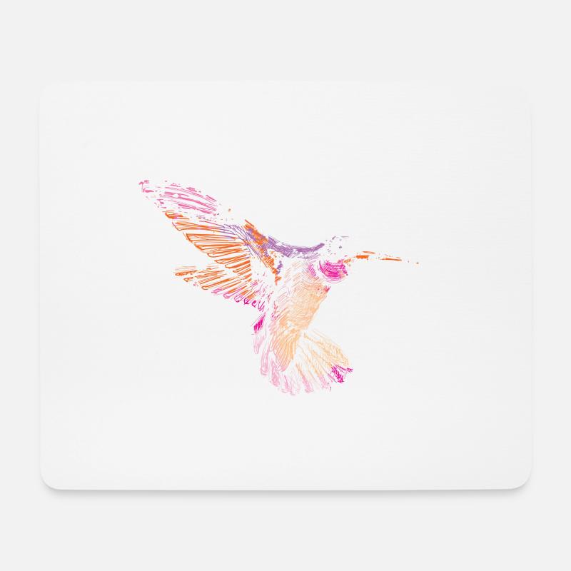 kolibri - Mousepad (Querformat) - Weiß