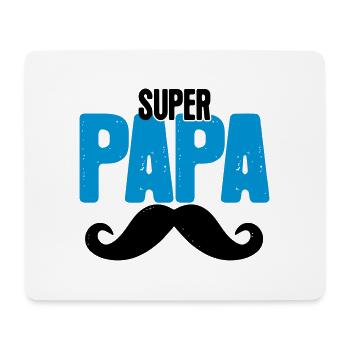 Super Papa - Mousepad (Querformat) - Weiß - Vorne