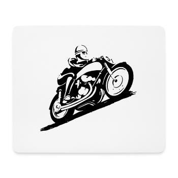 Motorrad Classic Bike019 - Mousepad (Querformat) - Weiß - Vorne