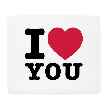 I Love You 2 - Mousepad (Querformat) - Weiß - Vorne