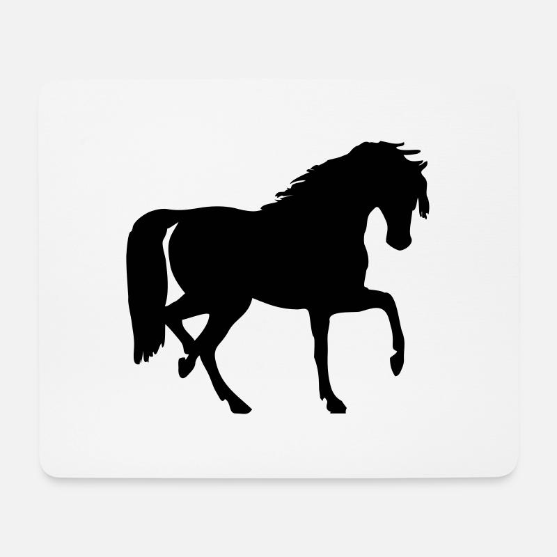 Pferd - Mousepad (Querformat) - Weiß
