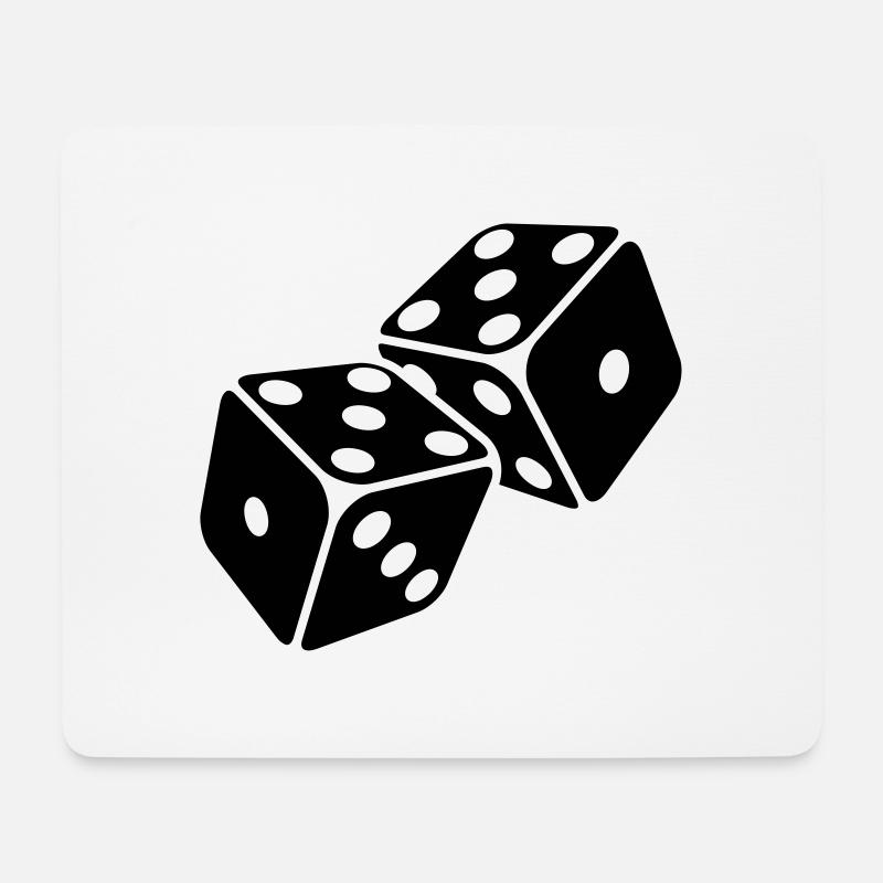 Würfel 5er Pasch - Fünferpasch - Mousepad (Querformat) - Weiß