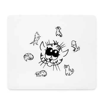 Sun from incredibly cute cats - Mouse Pad (horizontal) - white - Front