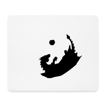 Yin und Yang Drachen mit Spheren - Mousepad (Querformat) - Weiß - Vorne