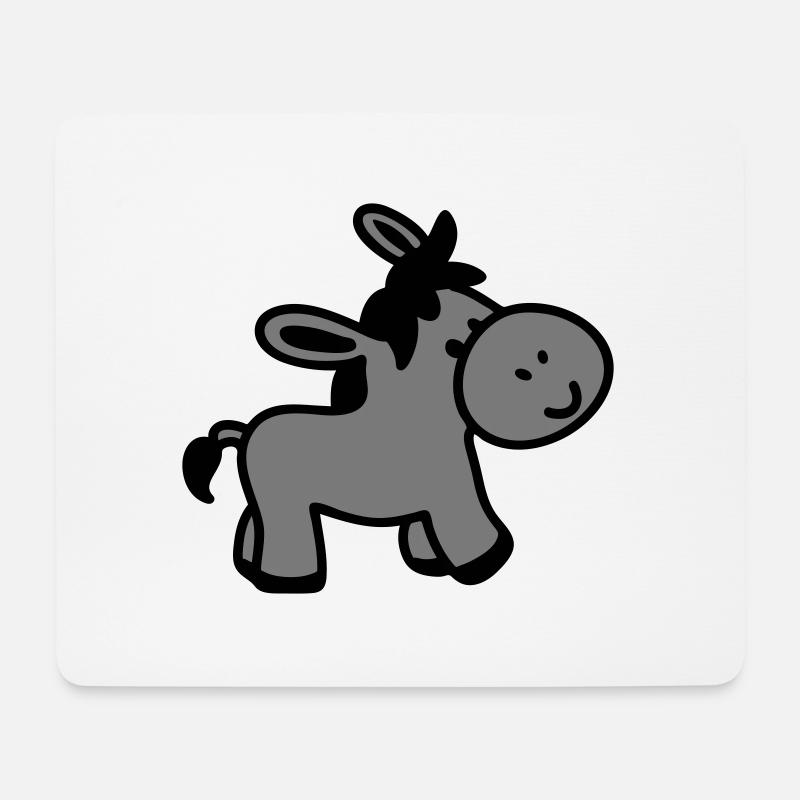 Esel - Mousepad (Querformat) - Weiß