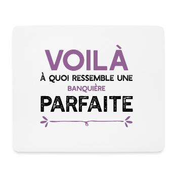 Une Banquière parfaite cadeau - Tapis de souris (format paysage) - blanc - Devant