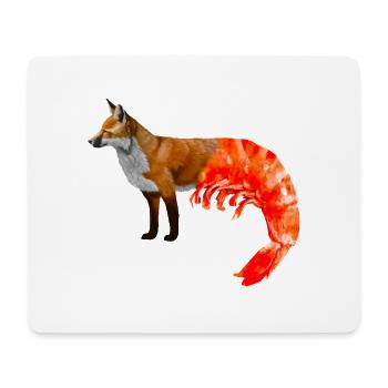 Fuchs-Shrimp-Mischung - Mousepad (Querformat) - Weiß - Vorne