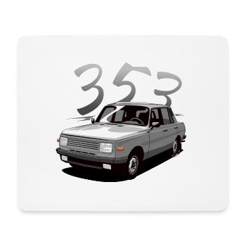 Wartburg 353 - Tapis de souris (format paysage) - blanc - Devant